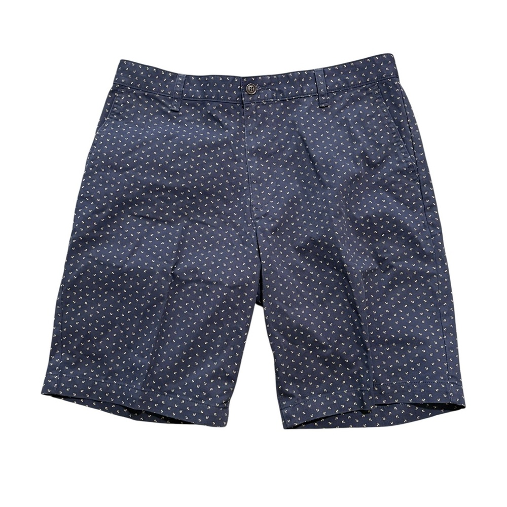 Dockers Men's All Over Print Boat Anchors Nautical Shorts Navy Blue 34 NWT